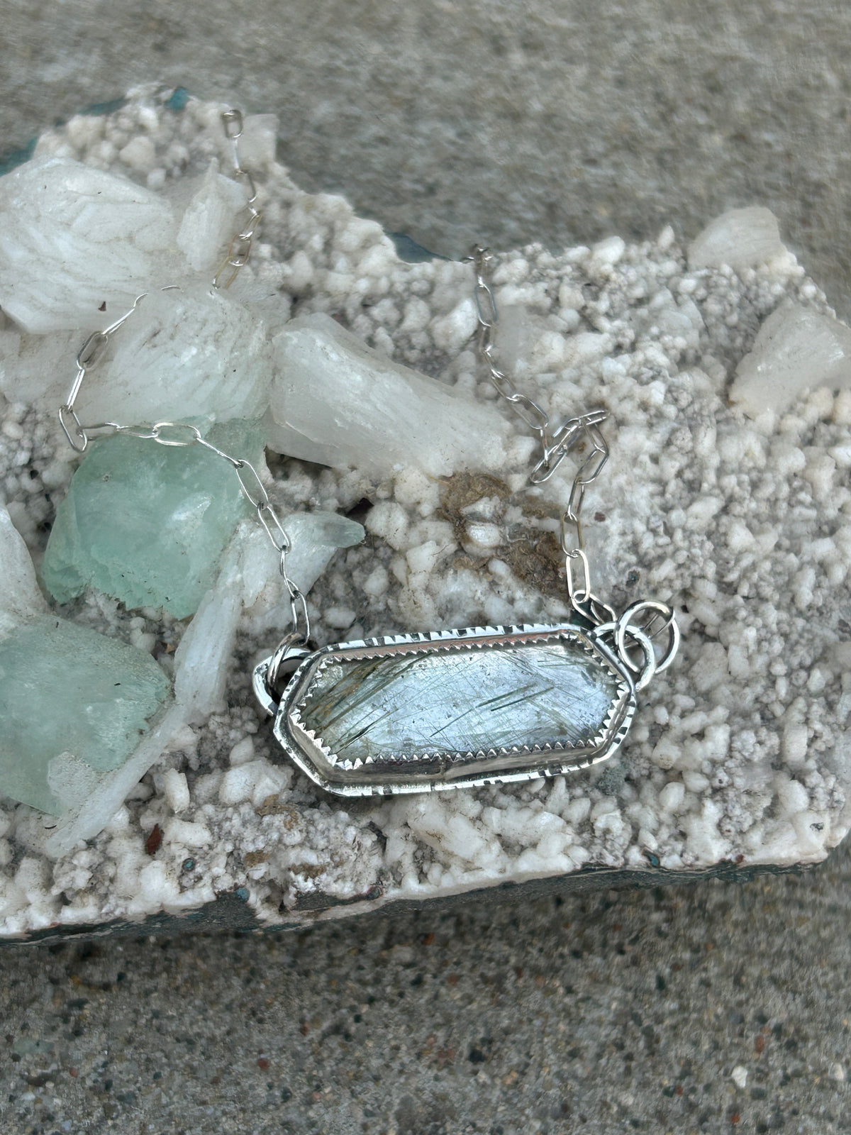 Green Rutile Necklace