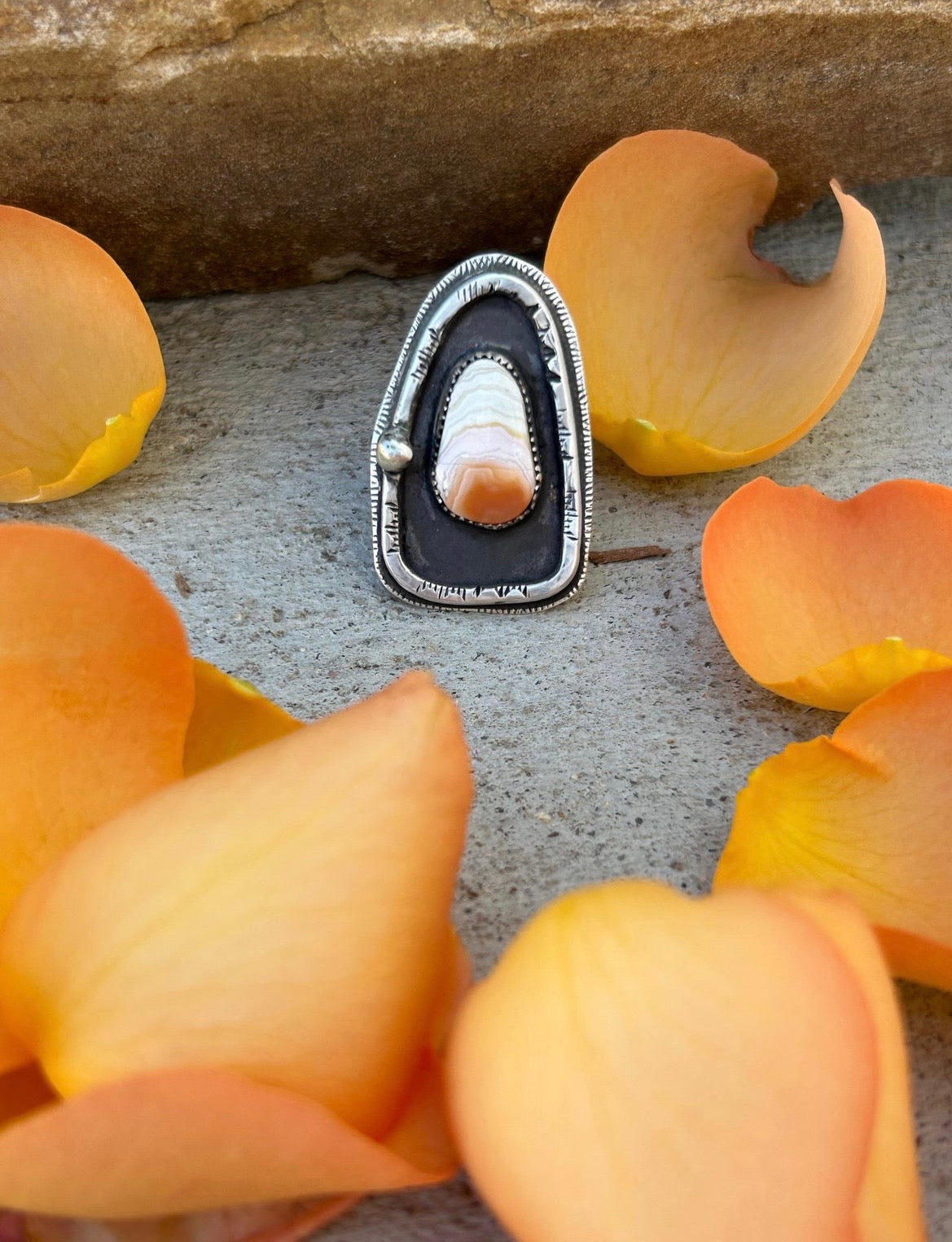 Crazy Lace Agate Ring