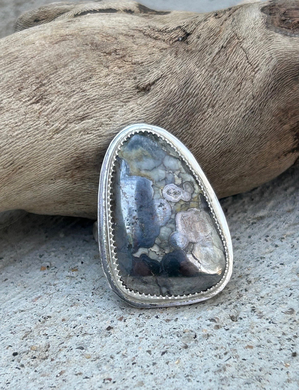 Natural Silver Ring