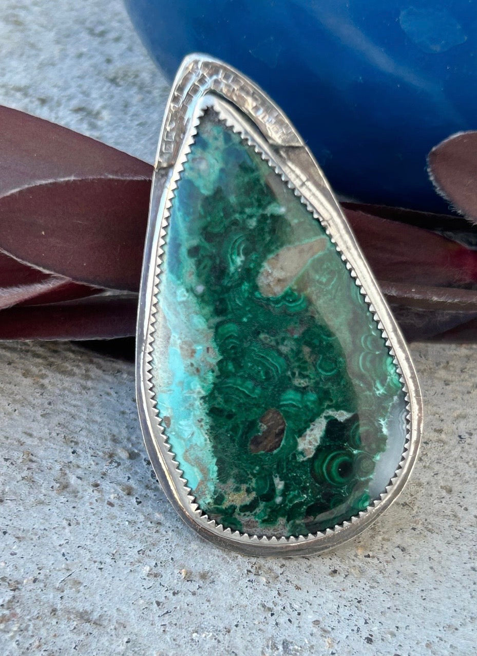 Malachite Chrysacolla Ring