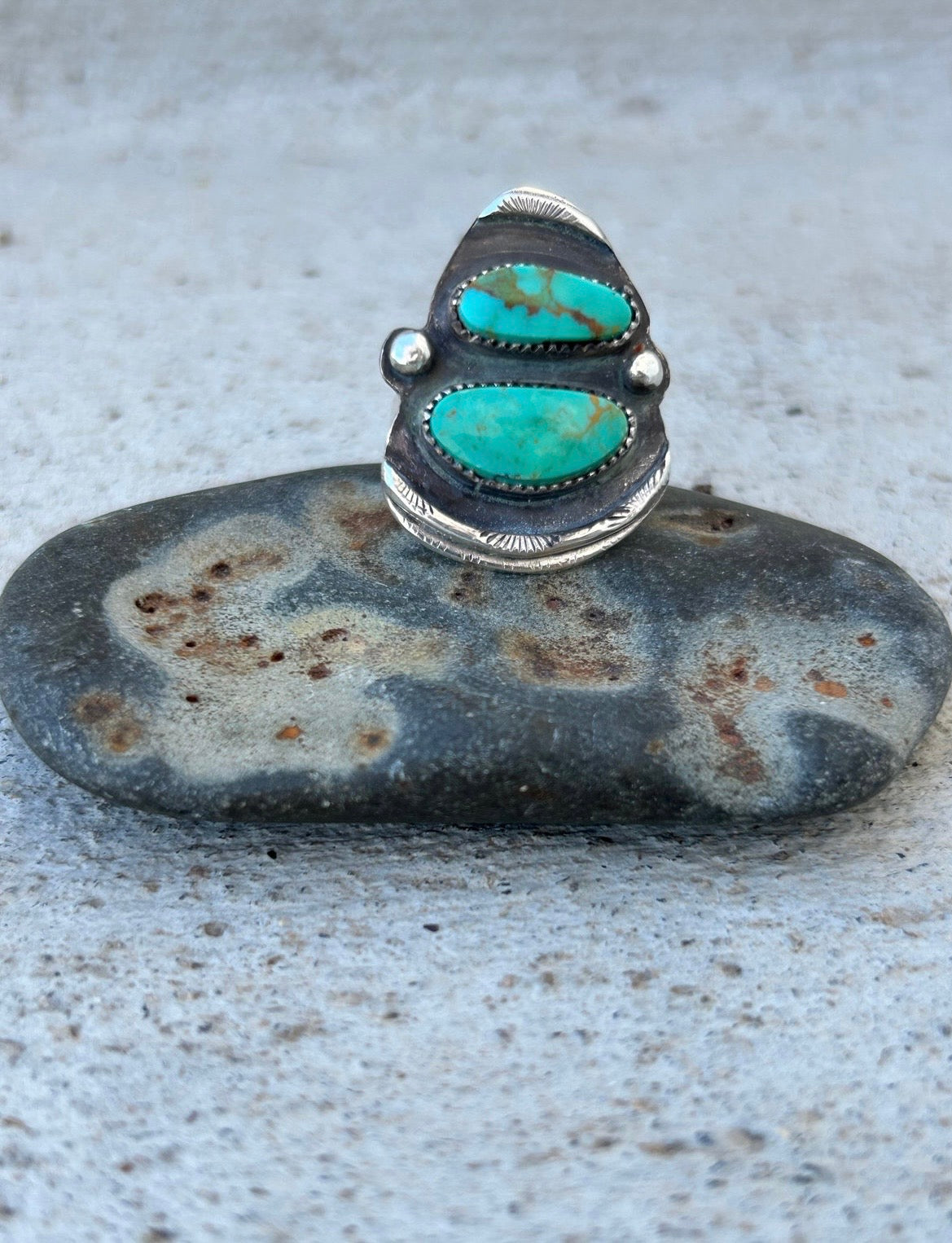 Double Turquoise Ring