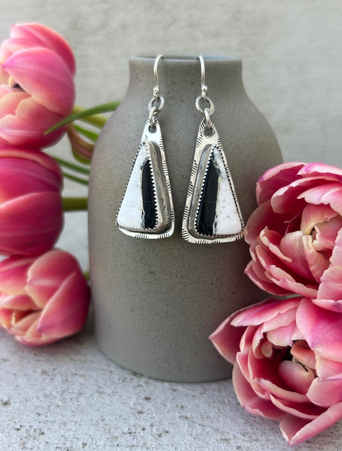 White Buffalo Earrings