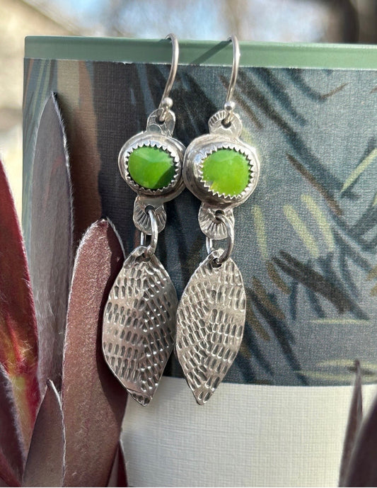 Manhattan Green Turquoise Earrings