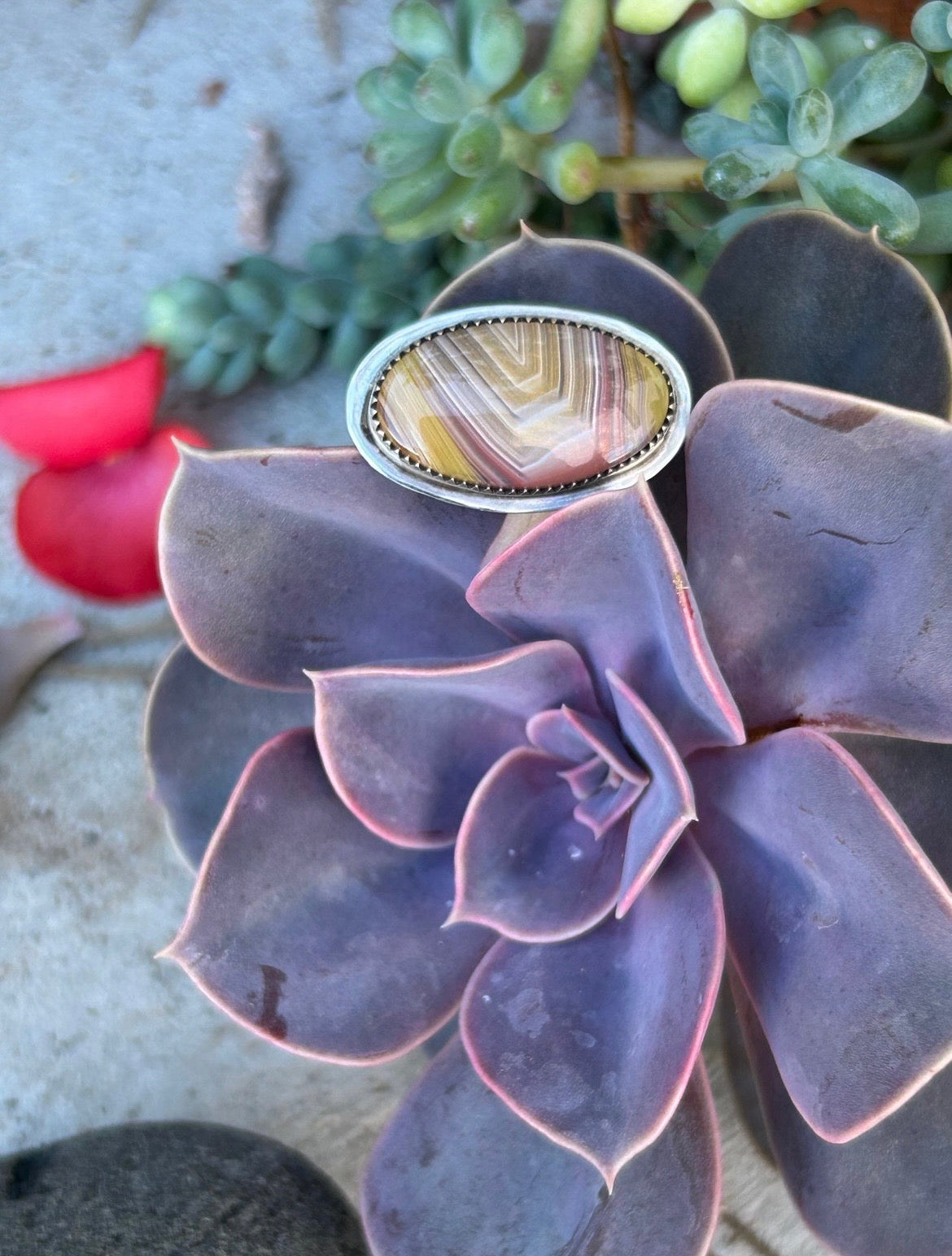 Laguna Agate Horizon Ring