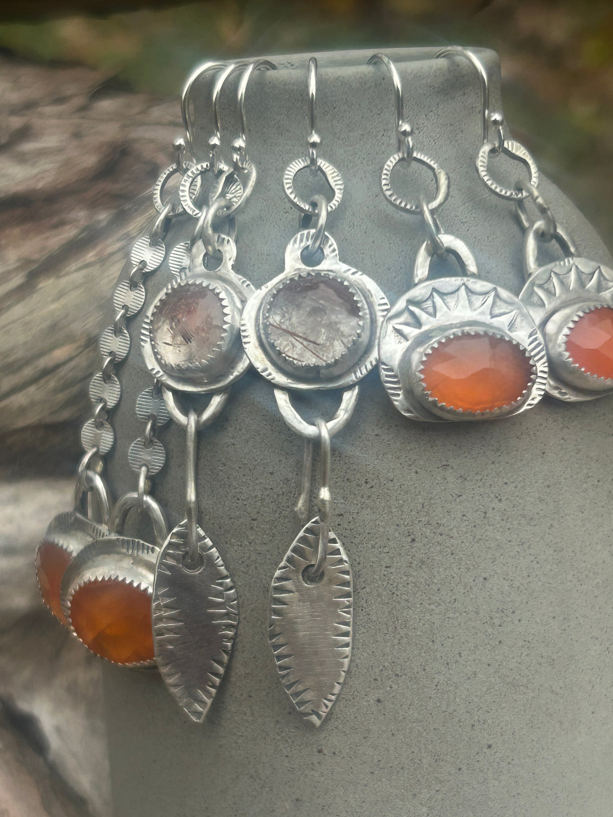 Faceted Carnelian Earrings