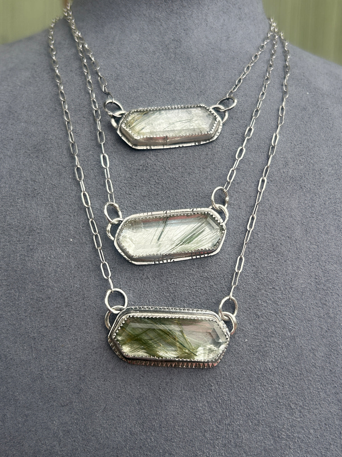 Green Rutile Necklace