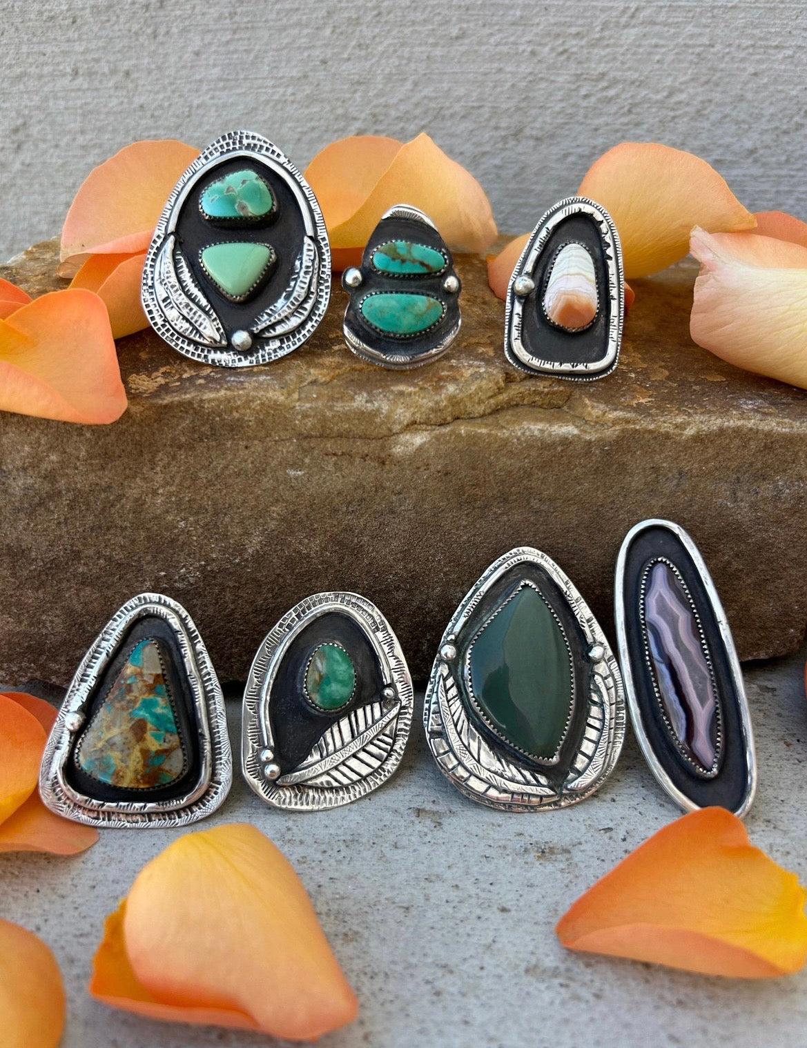 Crazy Lace Agate Ring