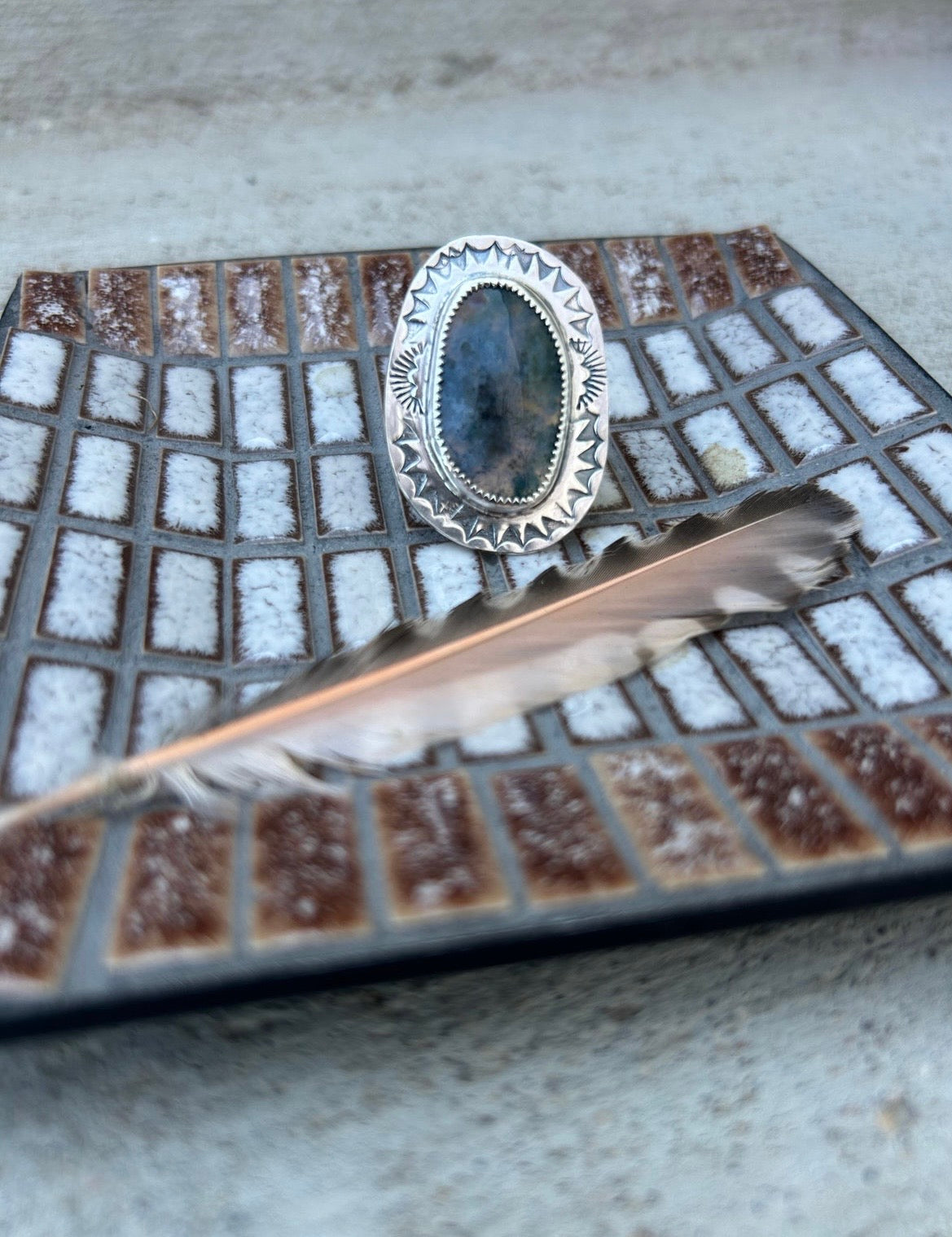 Moss Agate Ring