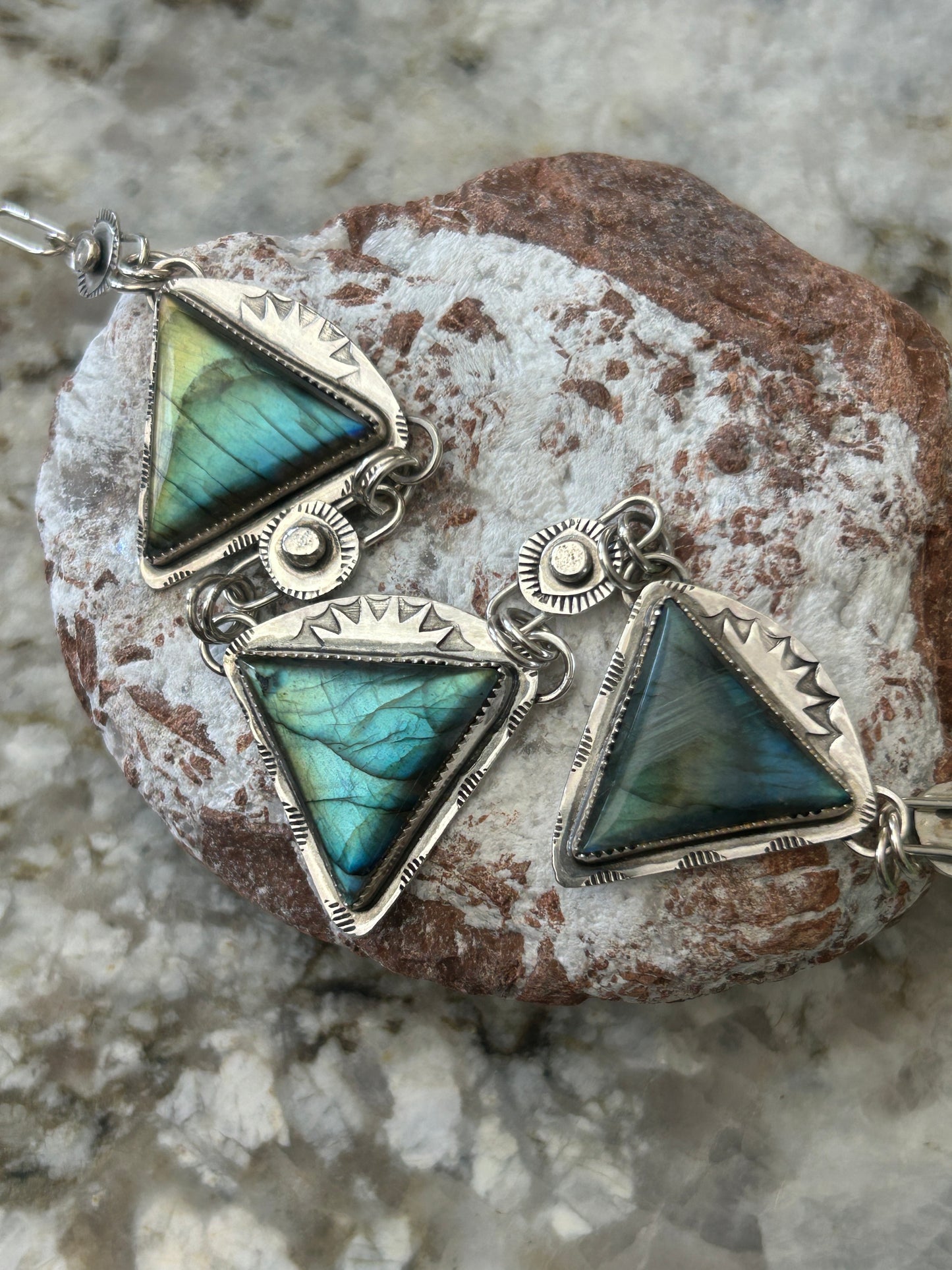 Labradorite Triangular Trio