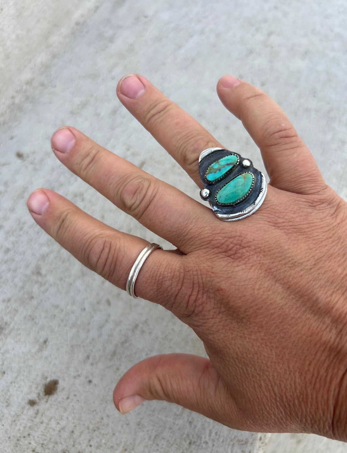Double Turquoise Ring