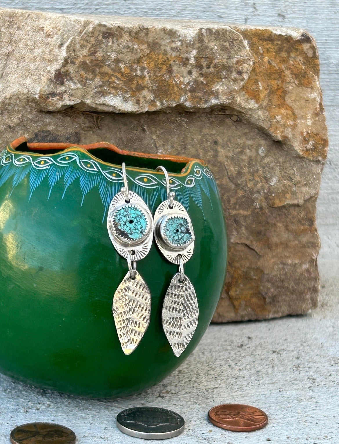 Turquoise & Silver Earrings