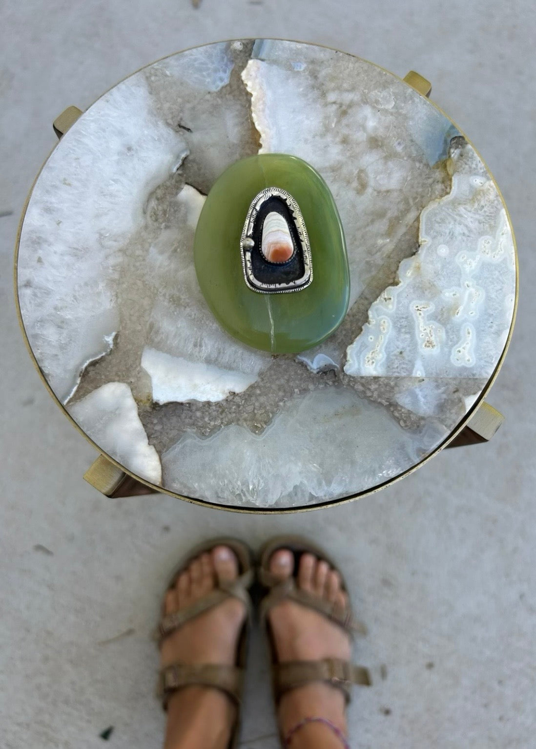 Crazy Lace Agate Ring
