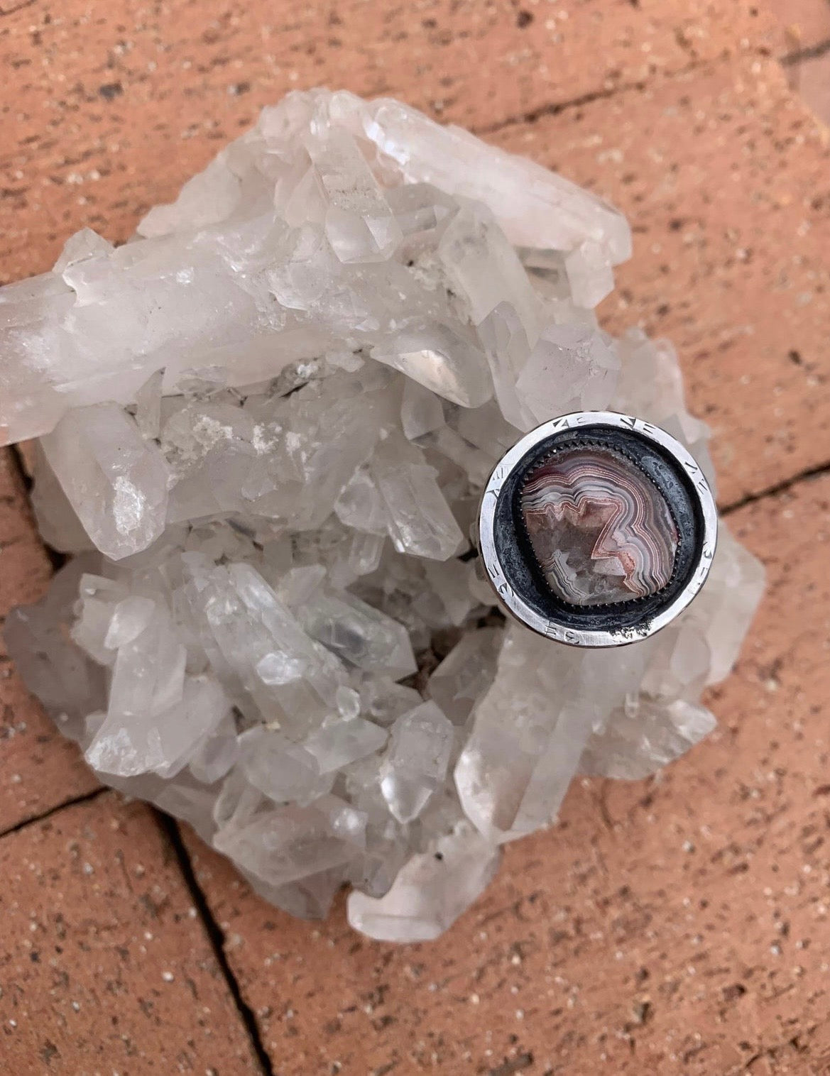 Men’s Crazy Lace Agate Ring.