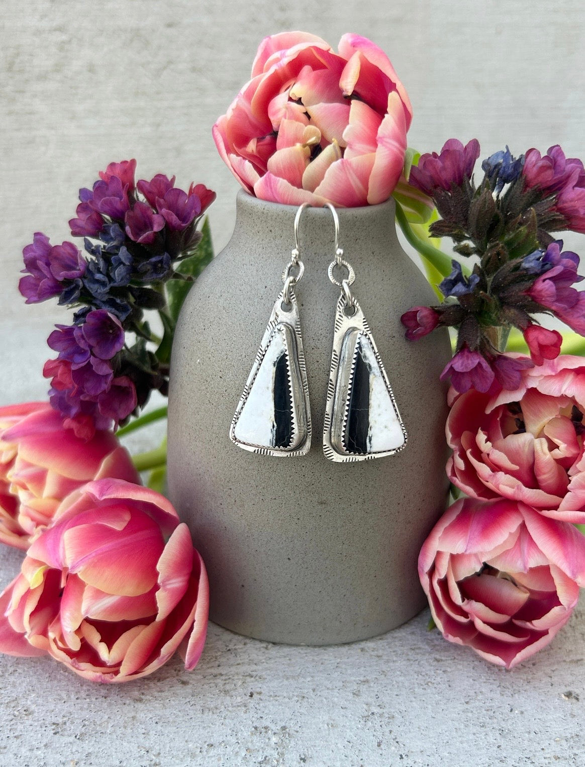 White Buffalo Earrings