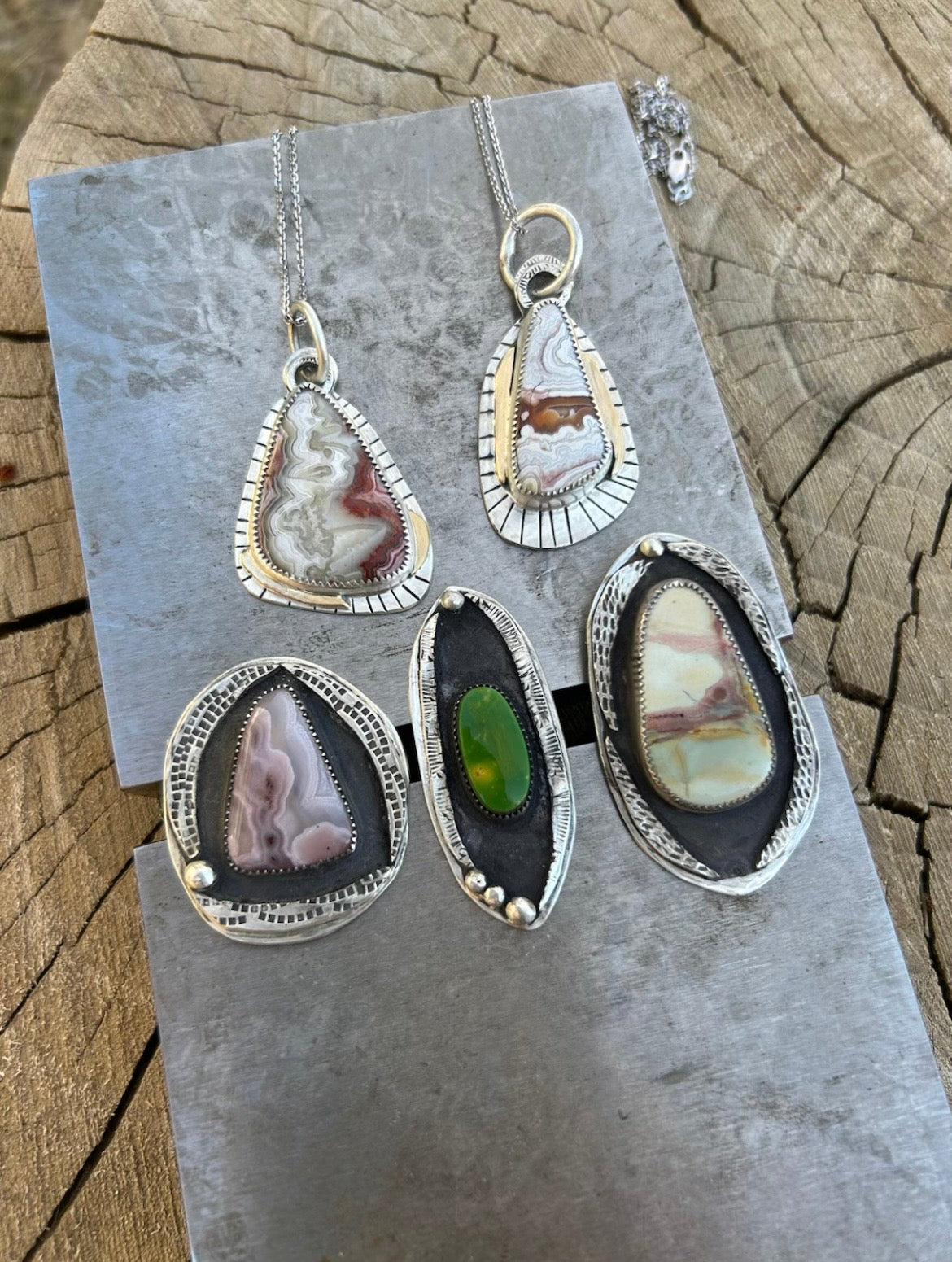 Crazy Lace Agate Pendant