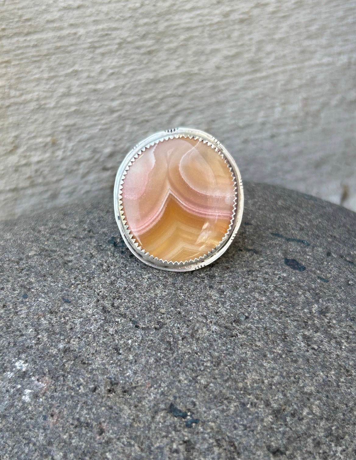 Laguna Agate Round Ring