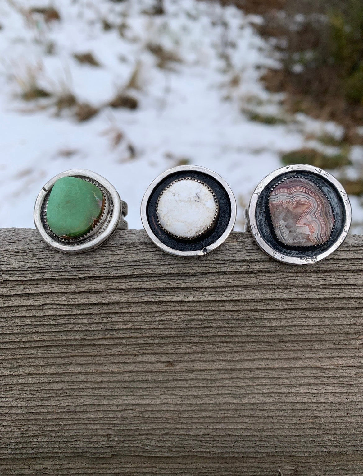 Men’s Crazy Lace Agate Ring.