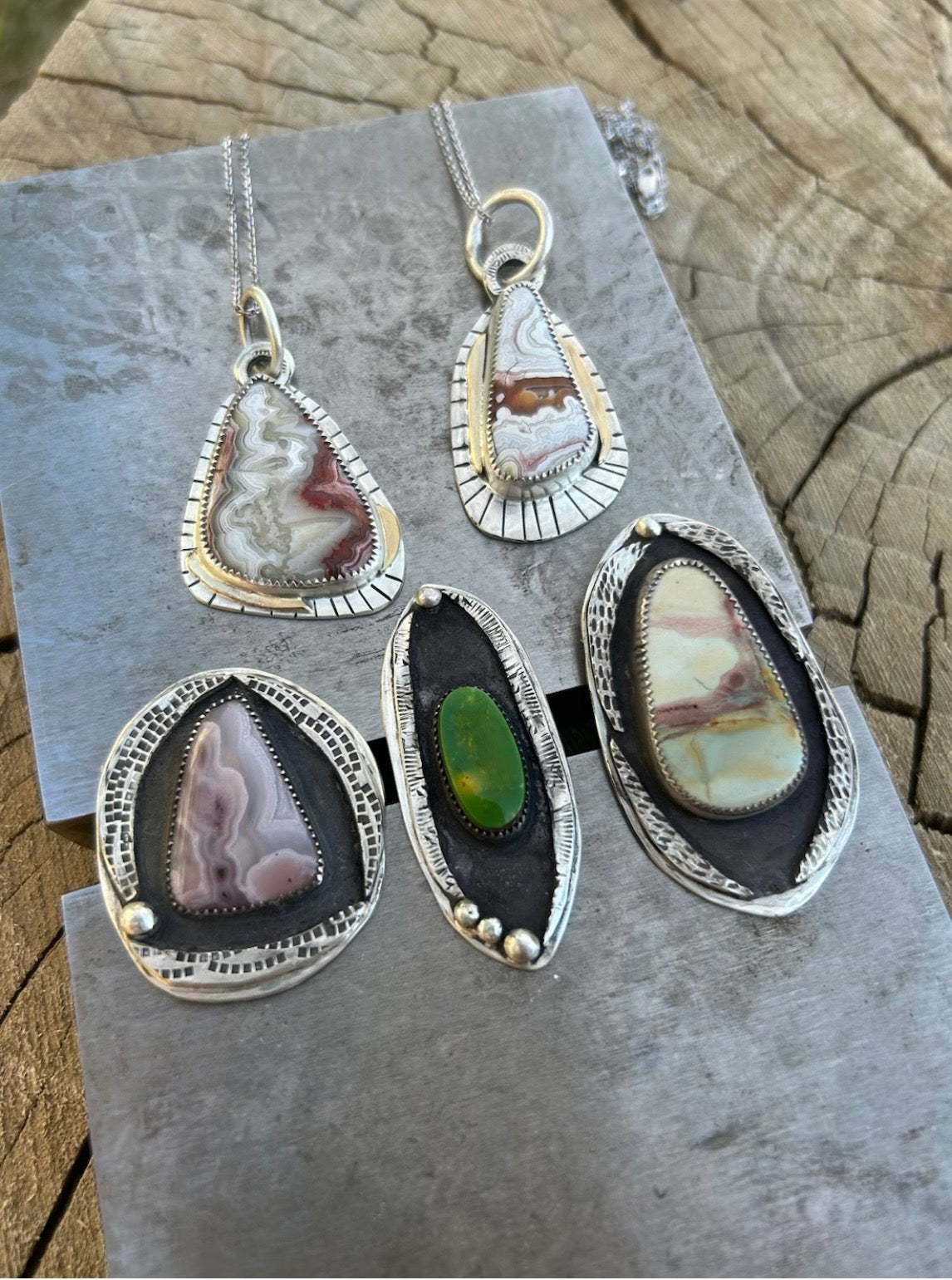 Crazy Lace Agate Pendant