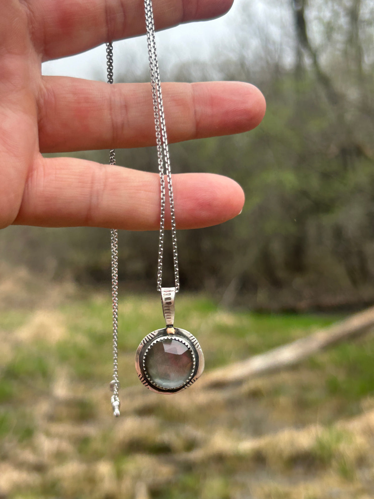 Tahitian Mother of Pearl & 14k Necklace