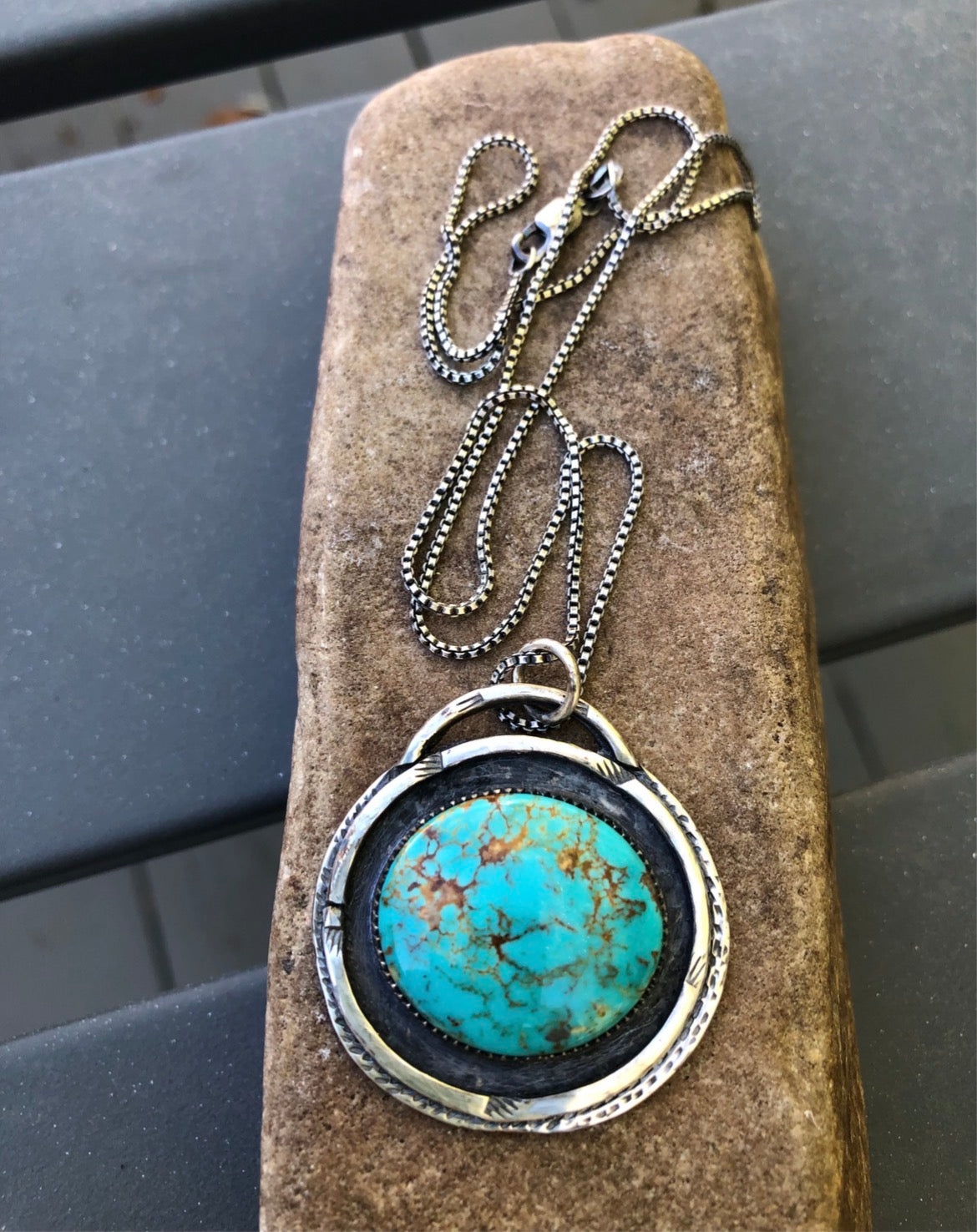 Turquoise Shadowbox Pendant