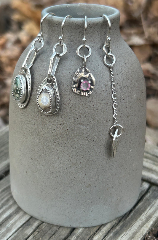 Modern Ocean Jasper Earrings.
