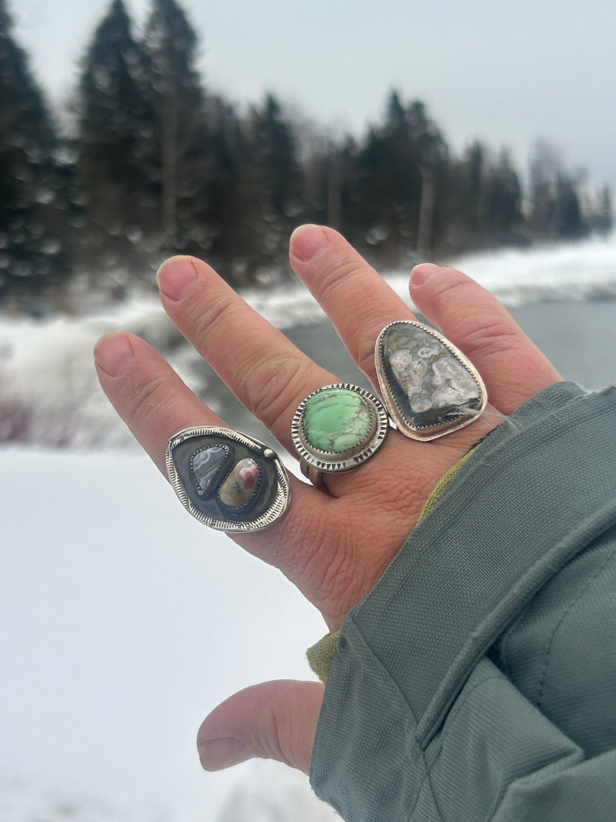 Natural Silver Ring