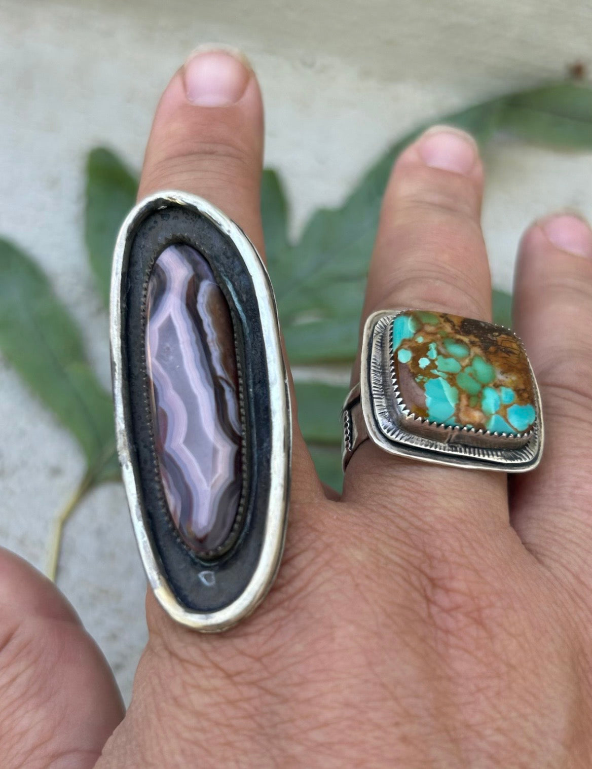 Laguna Agate Shadowbox Ring