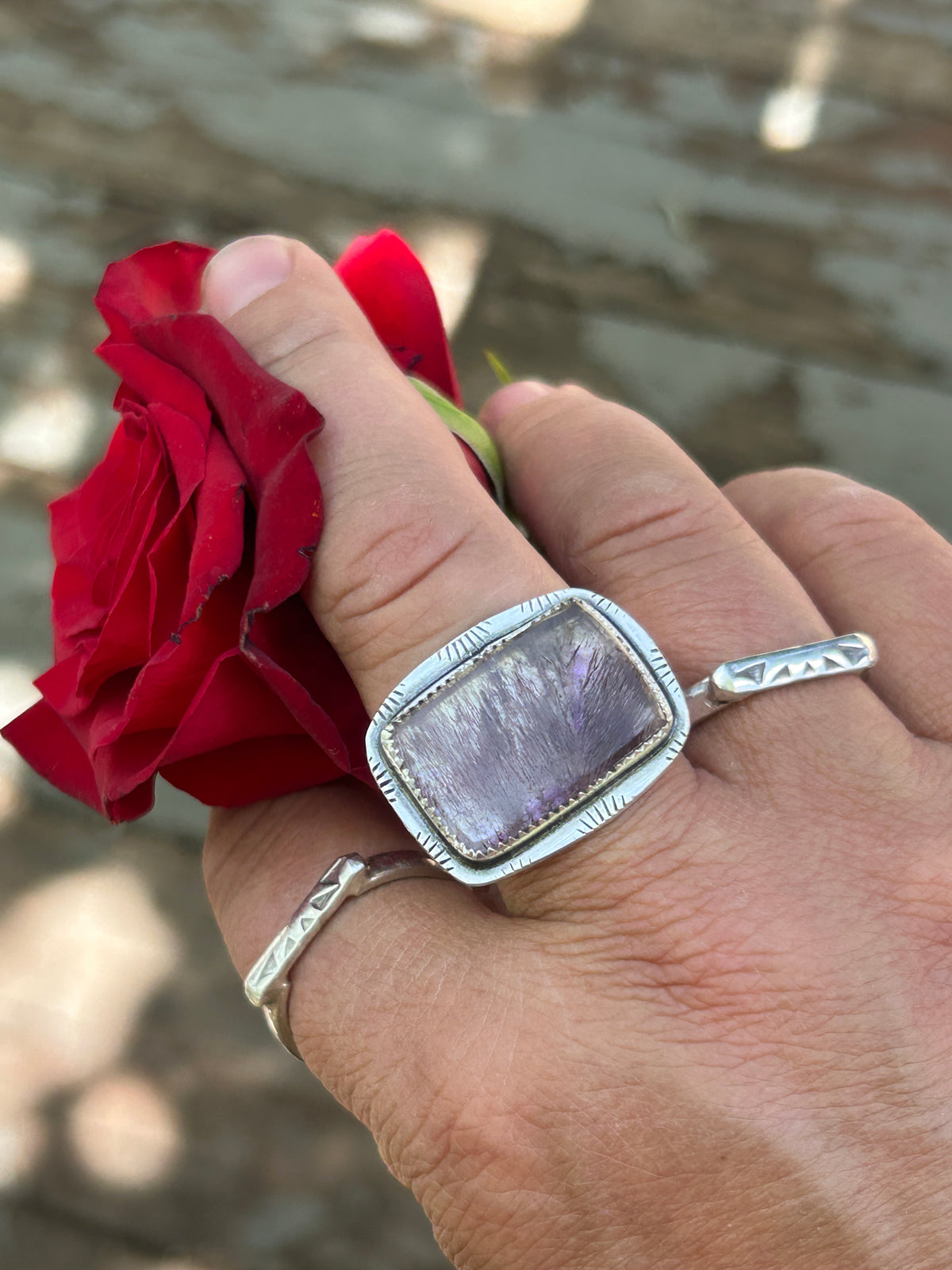 Horizontal Super Seven Ring