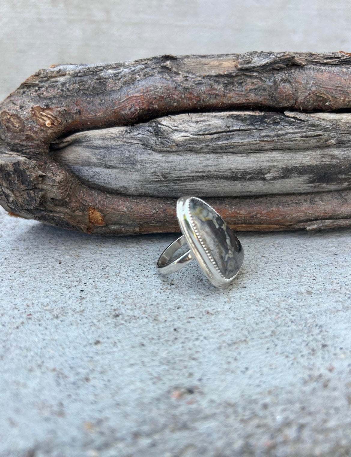 Natural Silver Ring