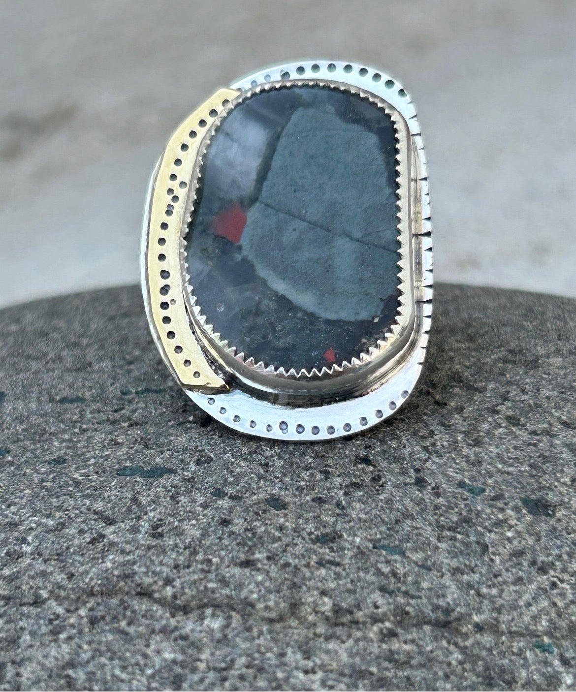 Bloodstone Jasper Ring