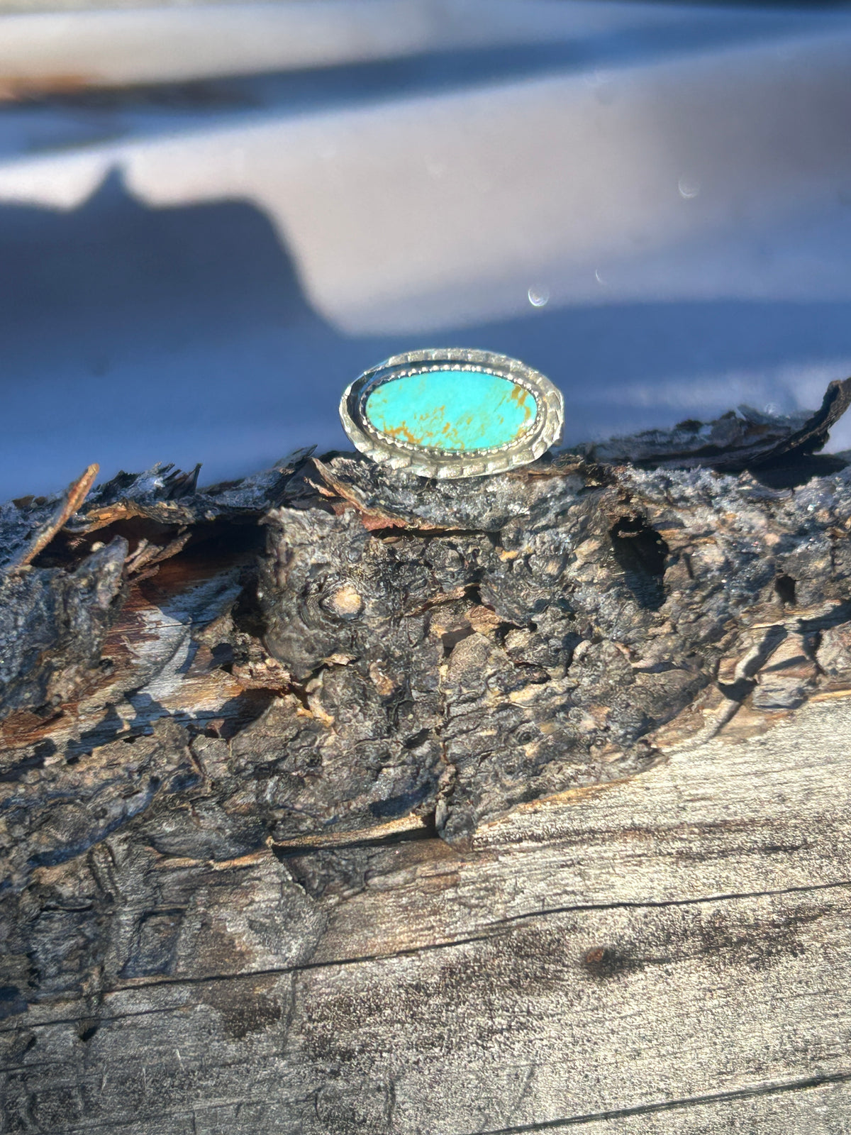 Horizontal Turquoise Ring.