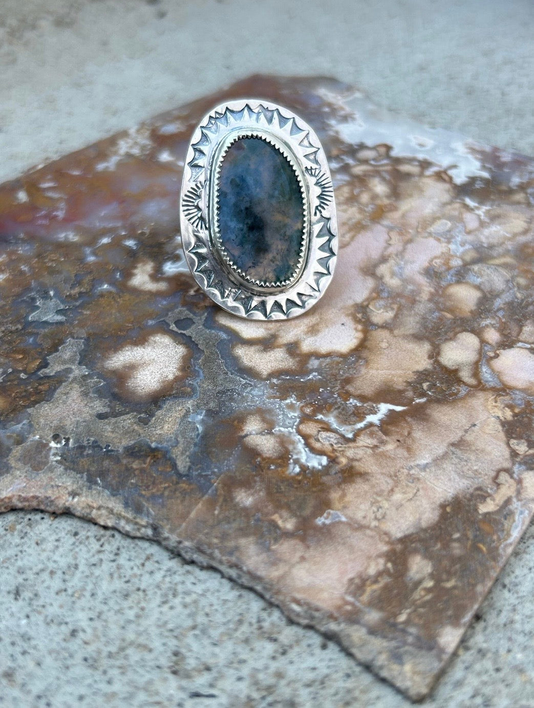 Moss Agate Ring