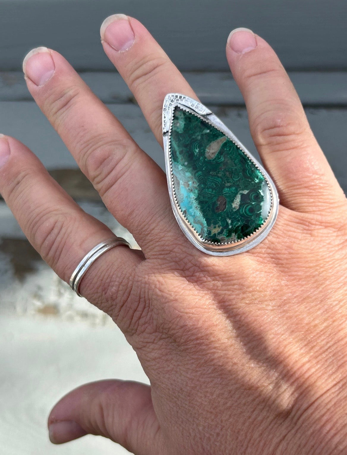 Malachite Chrysacolla Ring