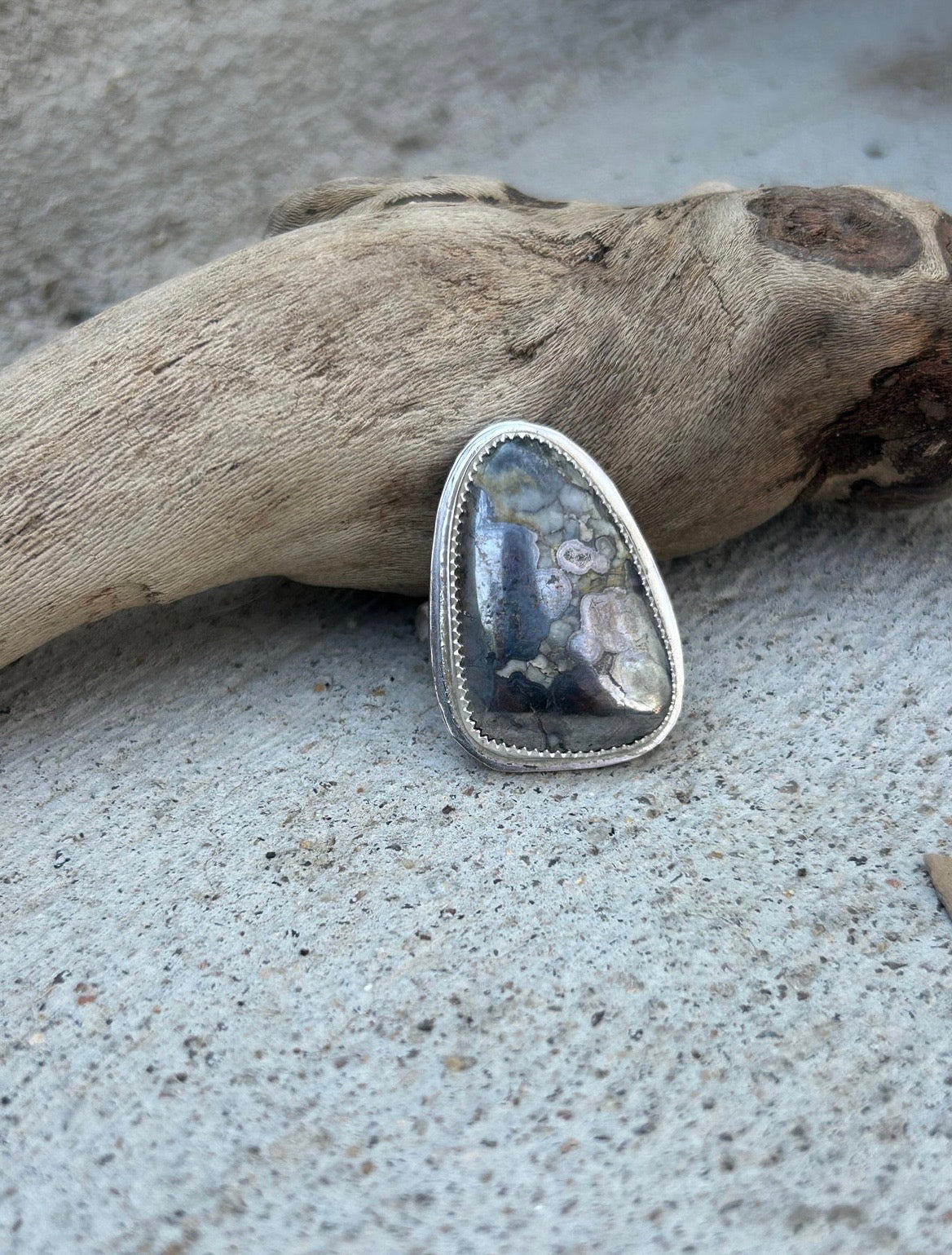 Natural Silver Ring