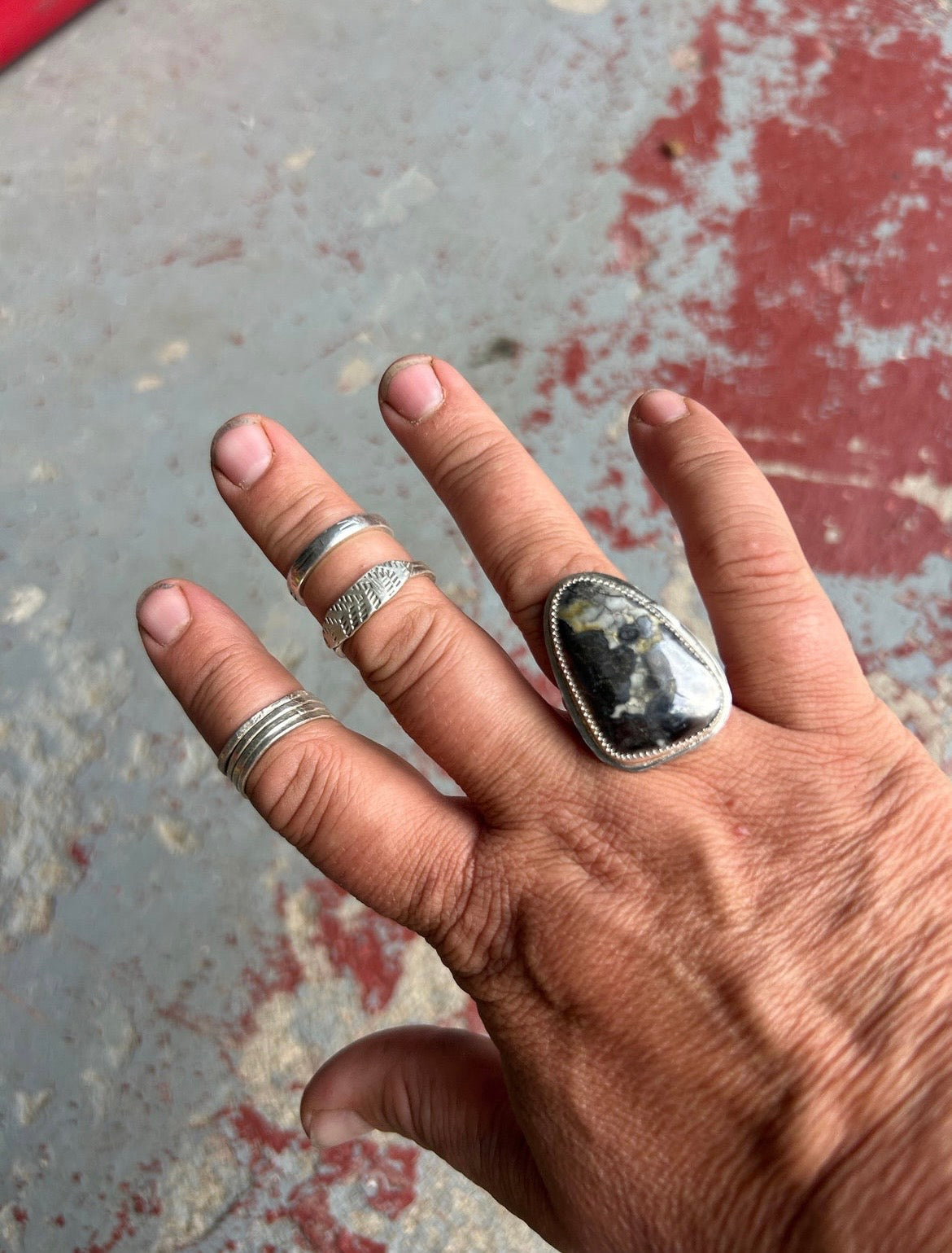 Natural Silver Ring