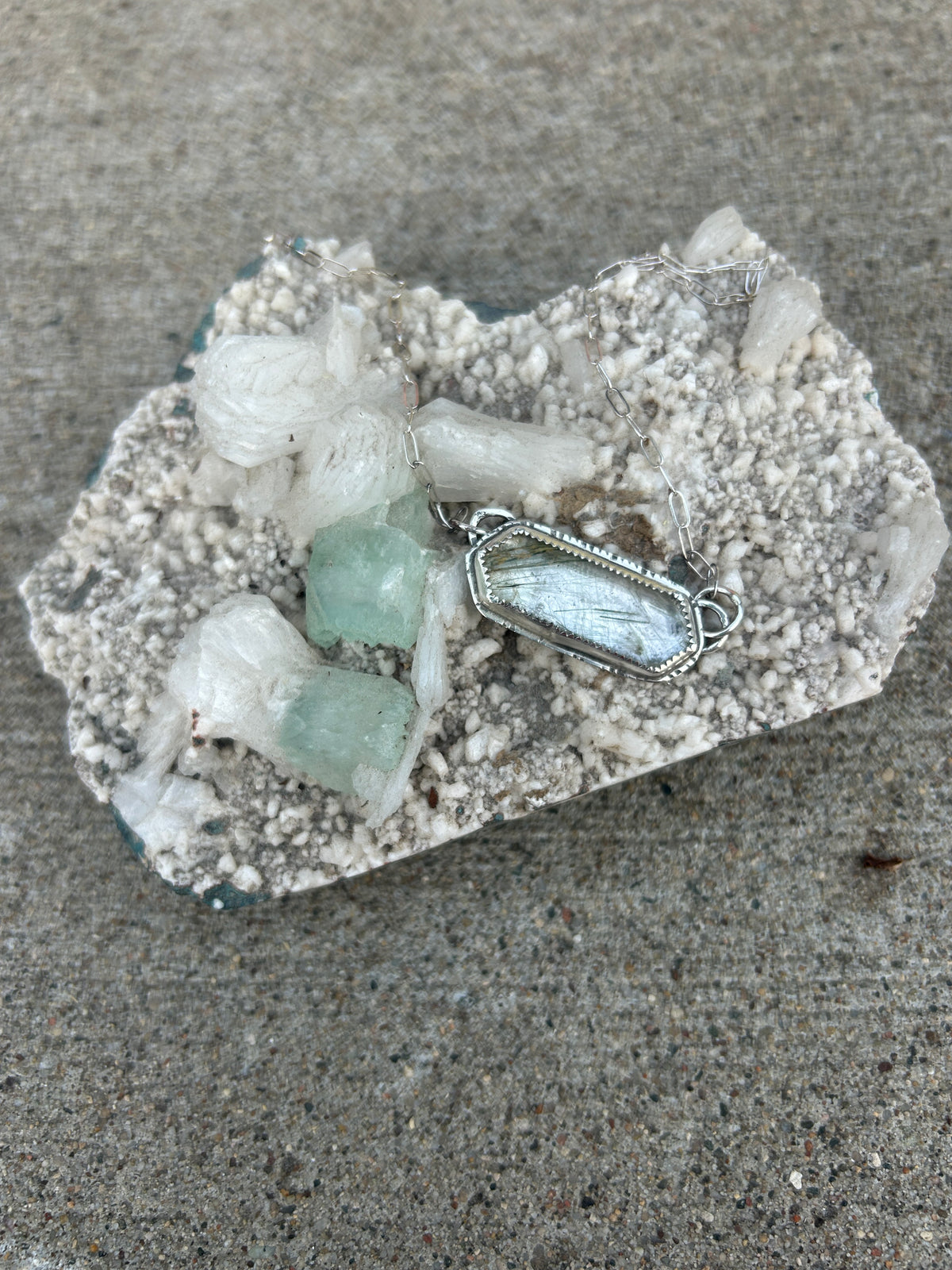 Green Rutile Necklace