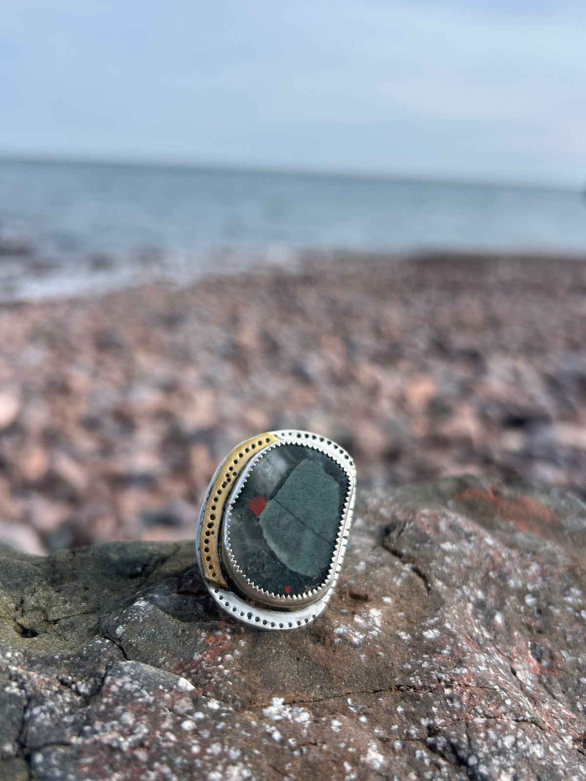 Bloodstone Jasper Ring