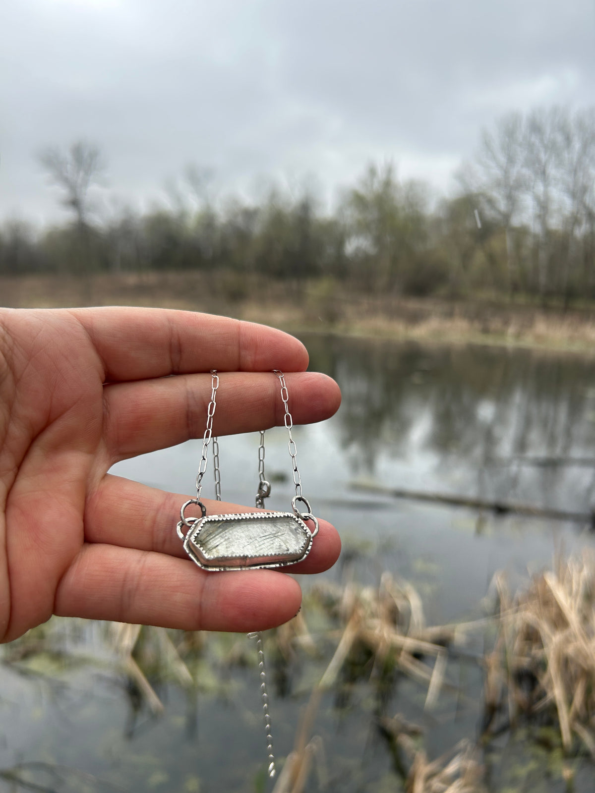 Green Rutile Necklace