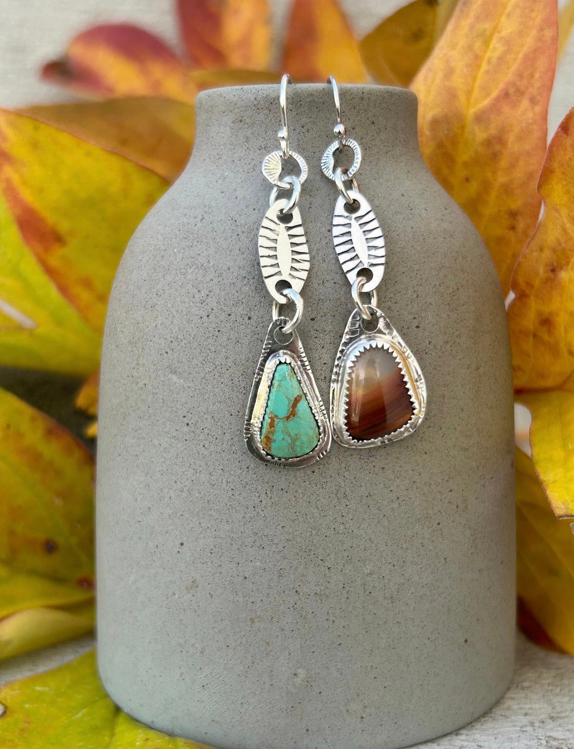 Agate & Turquoise Earrings
