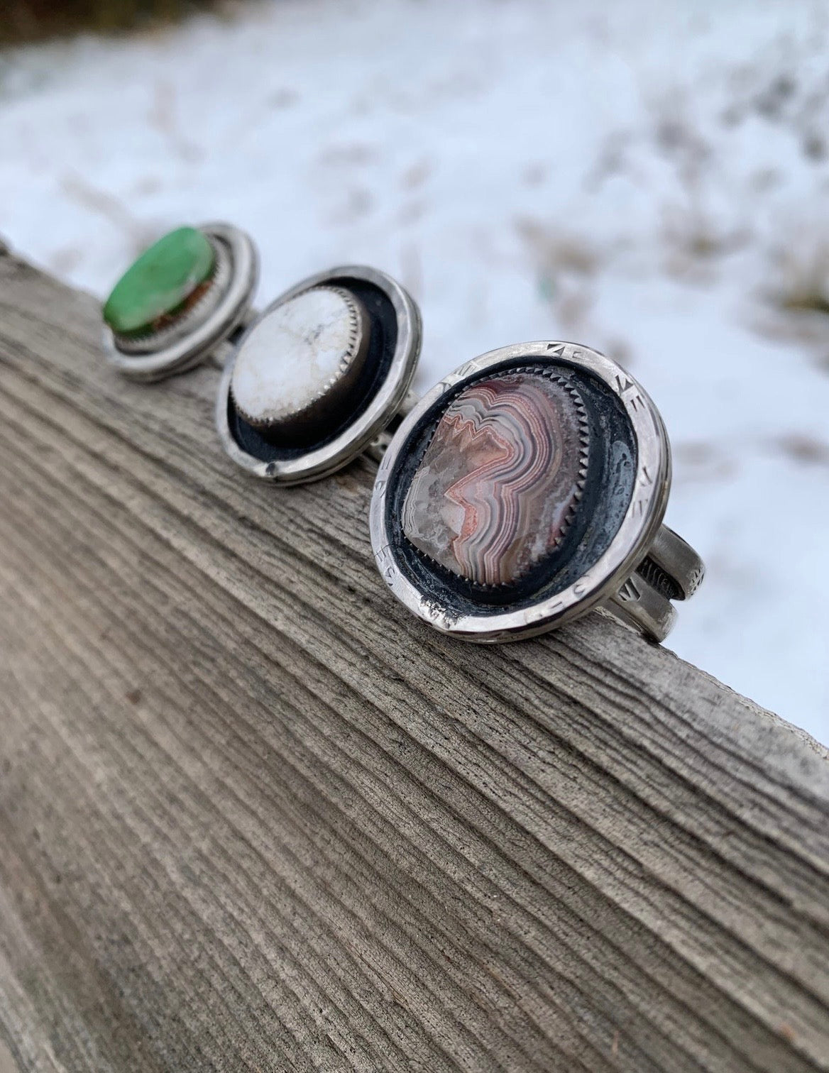 Men’s Crazy Lace Agate Ring.