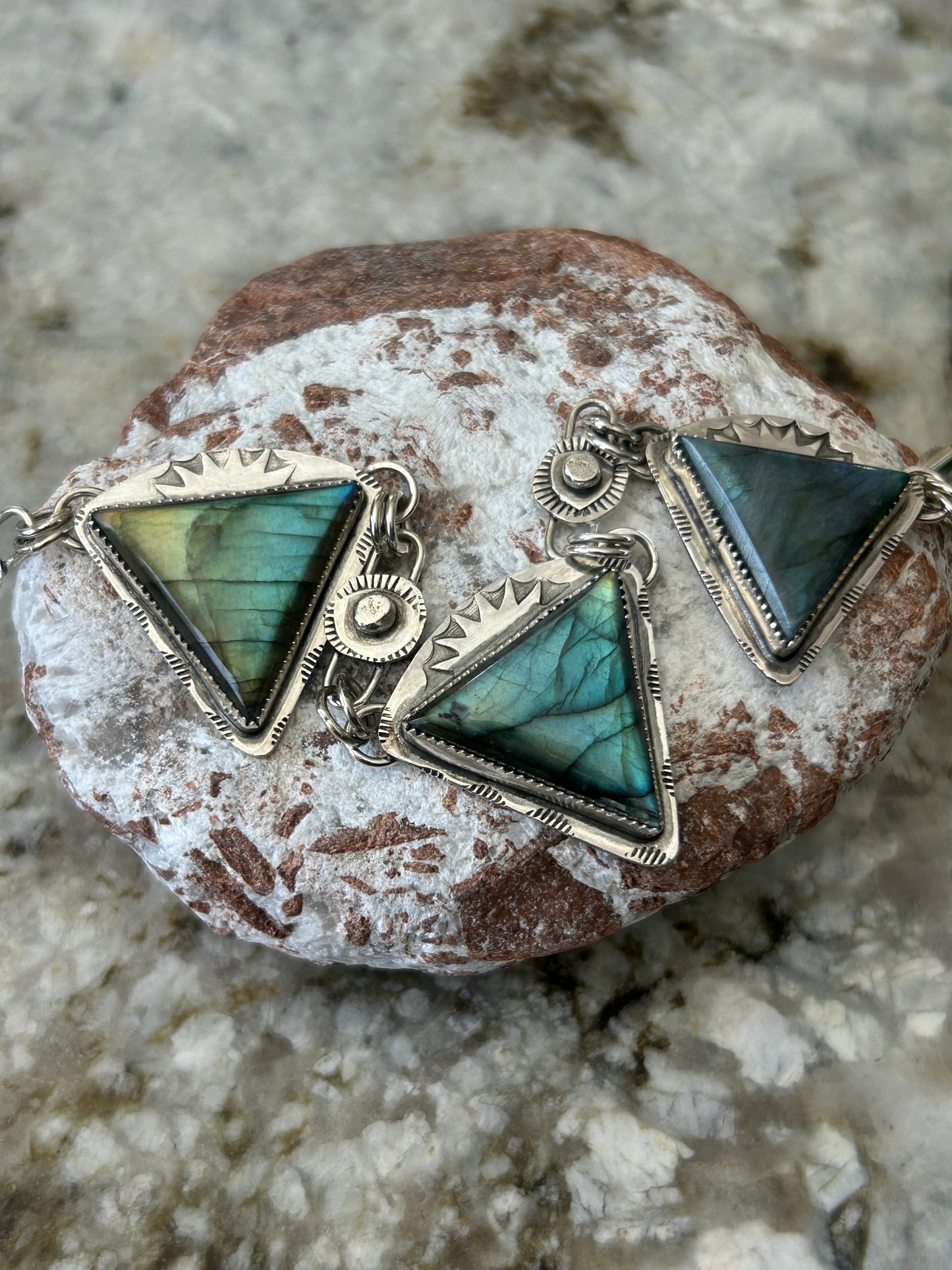 Labradorite Triangular Trio