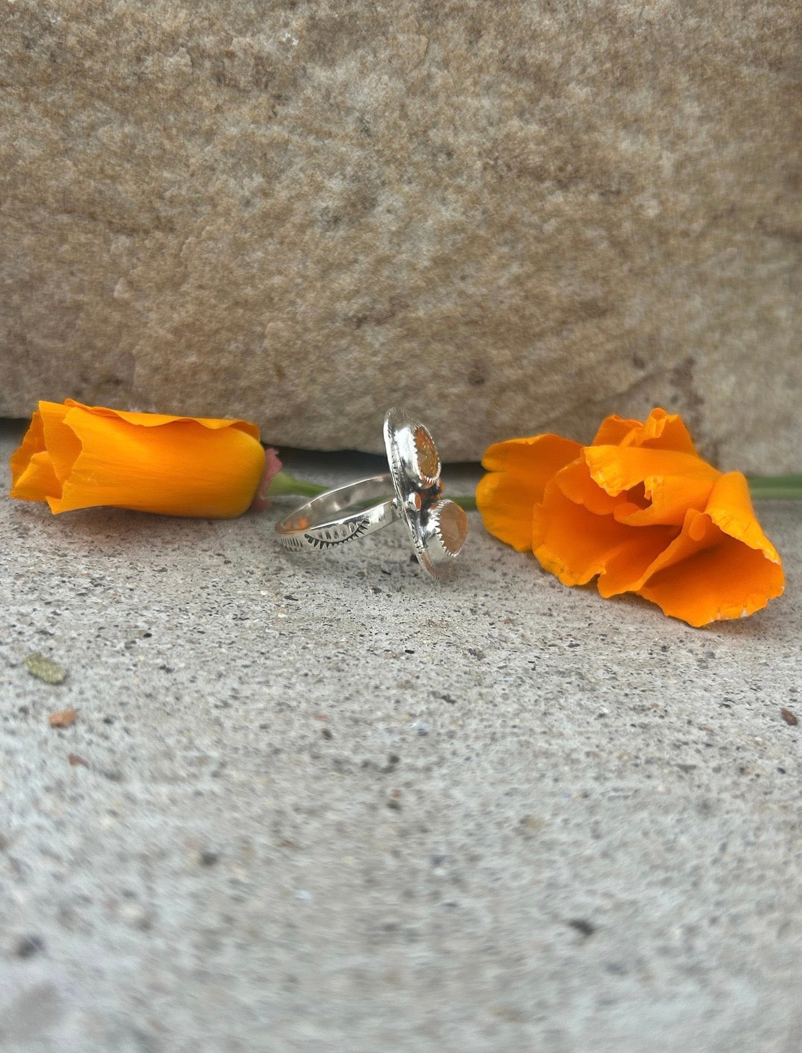 Rutilated Quartz & Citrine Ring
