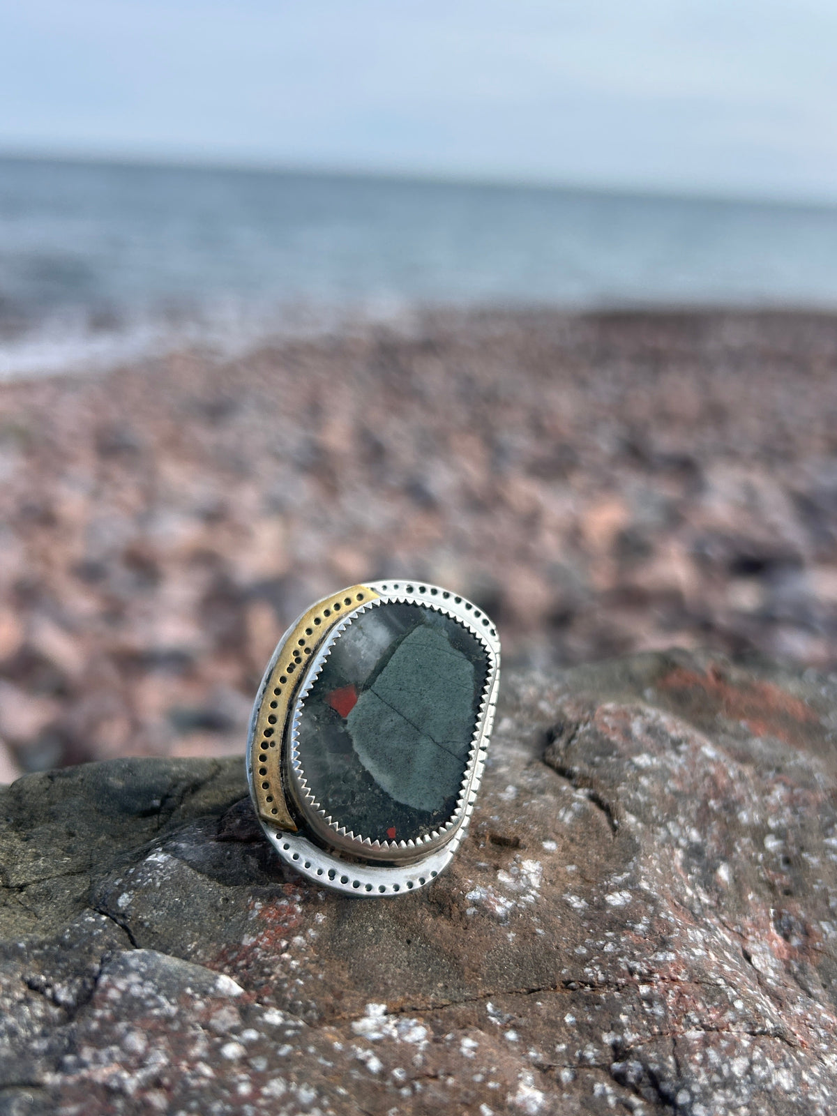 Bloodstone Jasper Ring