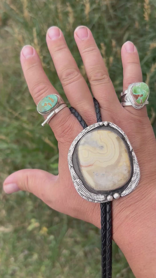 Crazy Lace Agate Bolo